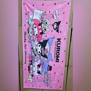Kuromi and friends beach towel
